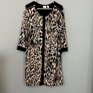 Chicos leopard print dress. Size 2